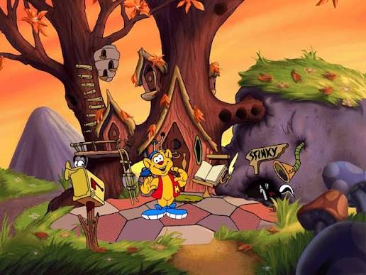 KohlYis's tweet photo. @BuffBoyGames This silly little bear, voiced by Howie Mandel. And Putt-Putt. I had this whole case of kids PC games. https://t.co/ObOrhT7OqQ