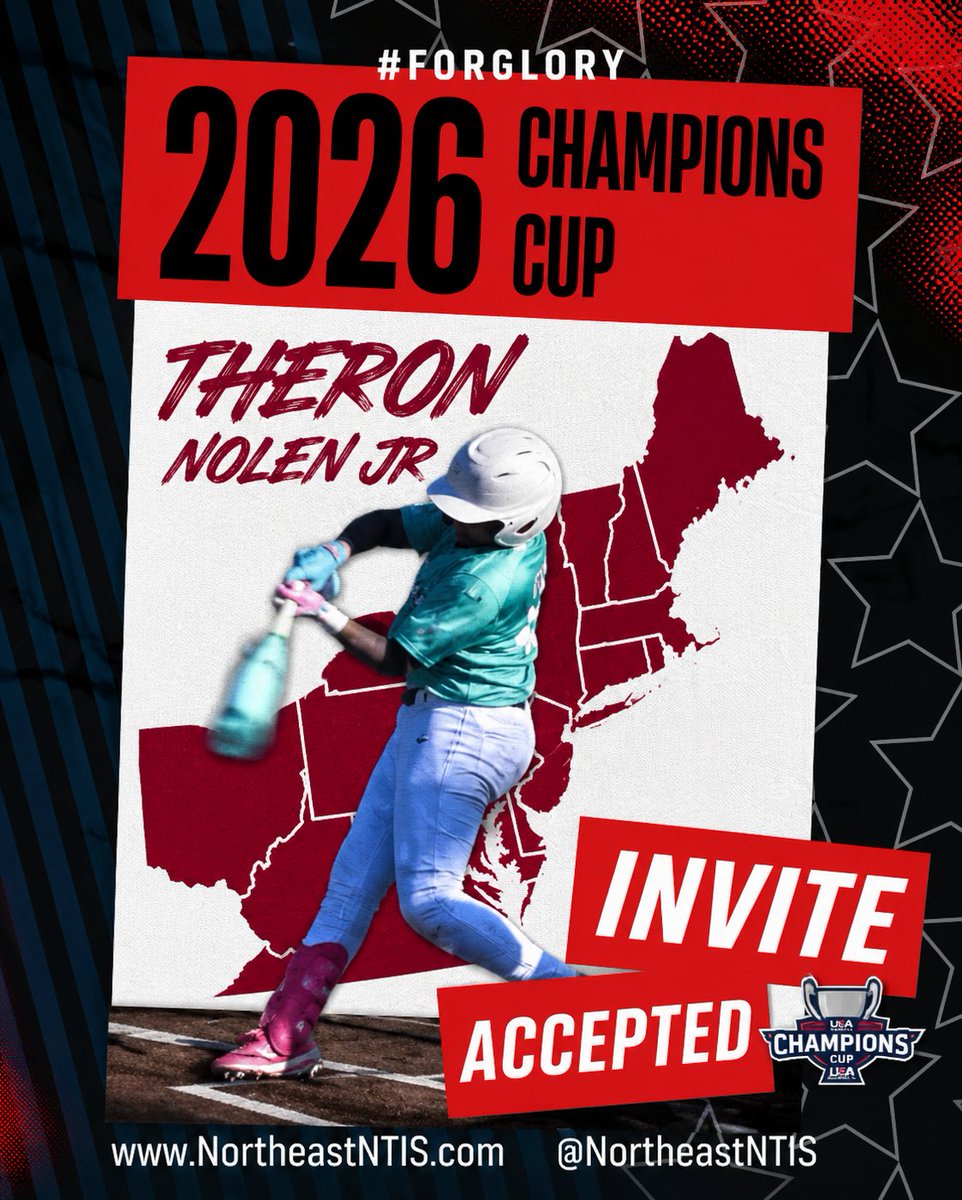 TJNolen_'s tweet photo. Honored and pumped to say I've been selected for Team USA's 14U NTIS Champions Cup Team, representing the Northeast! ๐บ๐ธโพ
First step on the road to the National Team. Let's bring home the gold. ๐ฅ
#TeamUSA #USABaseball #NTIS @NortheastNTIS @G3Baseball https://t.co/E0FgQbMWlw