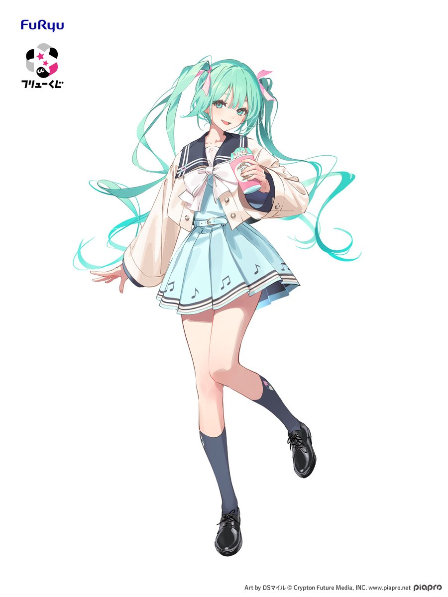 FURYU_kuji's tweet photo. 🍨・˚₊━━・˚₊━━・˚₊🍩・˚₊━━・˚₊━━・˚₊🍨
#初音ミク
ミクめくJKライフ〜かわいいフード巡り〜
💗2026年11月発売決定💗
🍨・˚₊━━・˚₊━━・˚₊🍩・˚₊━━・˚₊━━・˚₊🍨

学生制服姿の初音ミクのフィギュアを先行公開！
A賞には、DSマイル氏によるオリジナル描き下ろしイラストを再現した「初音ミク　ミクめくピュアライフ　フィギュア」が登場🍩

ドリンクを片手に街を歩く学生制服姿の初音ミクを再現✨
他にも描き下ろしイラストを使用したアイテムを多数ラインナップ🍨

🧋詳細▸https://t.co/HdpPn1sHUY
 
今後の続報もお楽しみに✨
#フリューくじ
