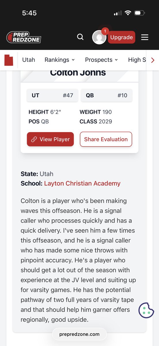 Colton Johns 2029 tweet media
