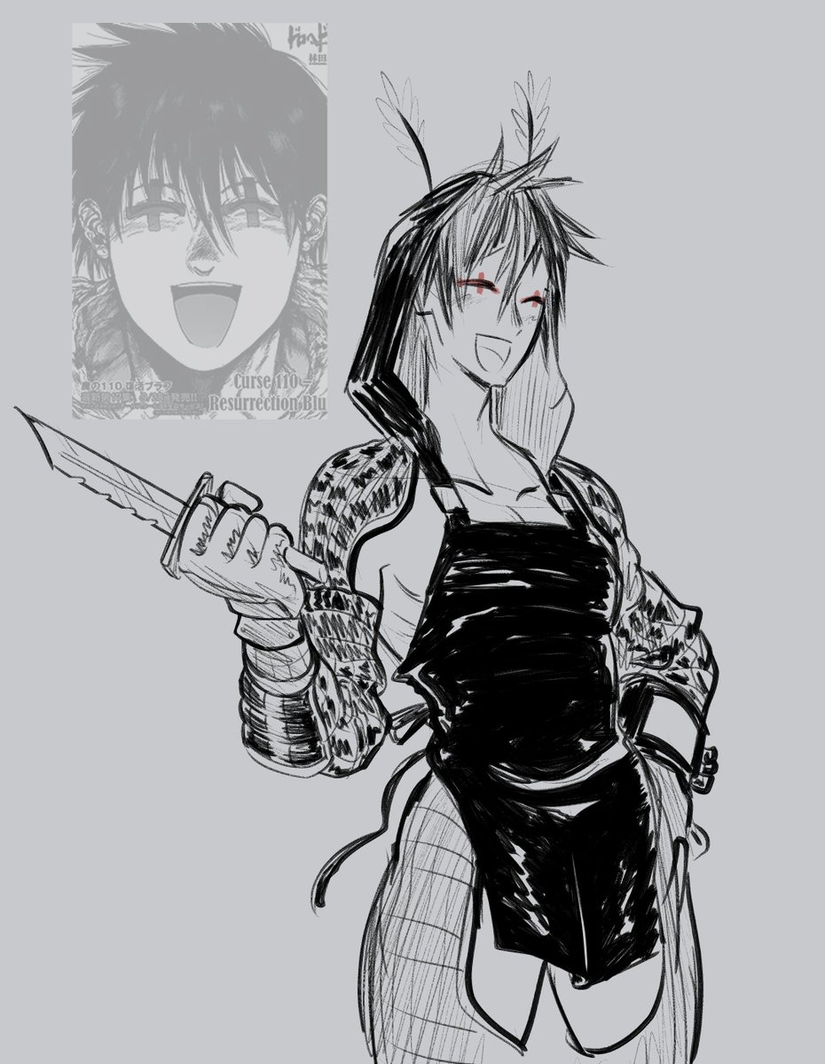 Ligamented's tweet photo. Dokuga in Nikaido's devil fit because hell yeah #dorohedoro https://t.co/EuYIZ5HjP6