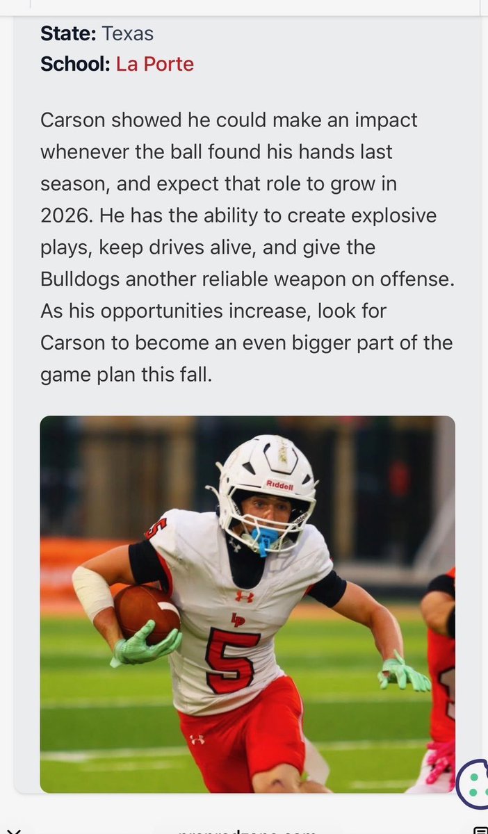 yk_itscarson5's tweet photo. Thank you for the write up @PrepRedzone but there’s still room for improvement! Keep stacking! https://t.co/i6qic4wkFG