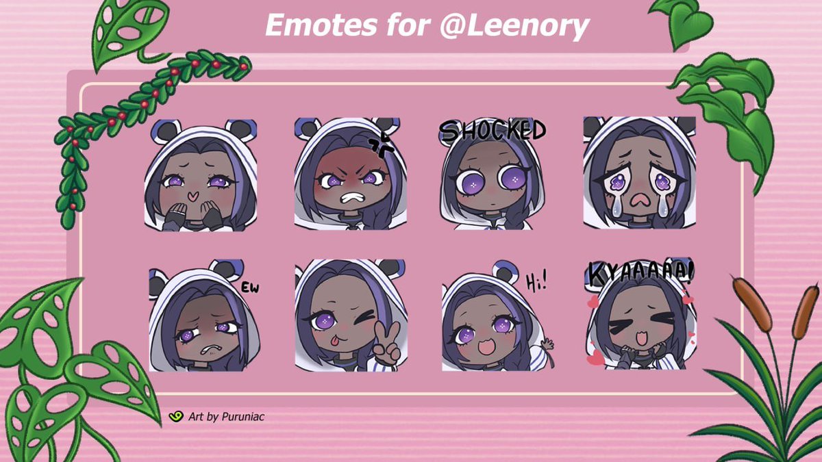 Puruniac's tweet photo. @liminalisa I have a pack of YCH 8 for 50$!
But if u want custom ones, are 11$ each ovo
So ... 220$ for 20 custom emotes! https://t.co/P7a6XbDa8F