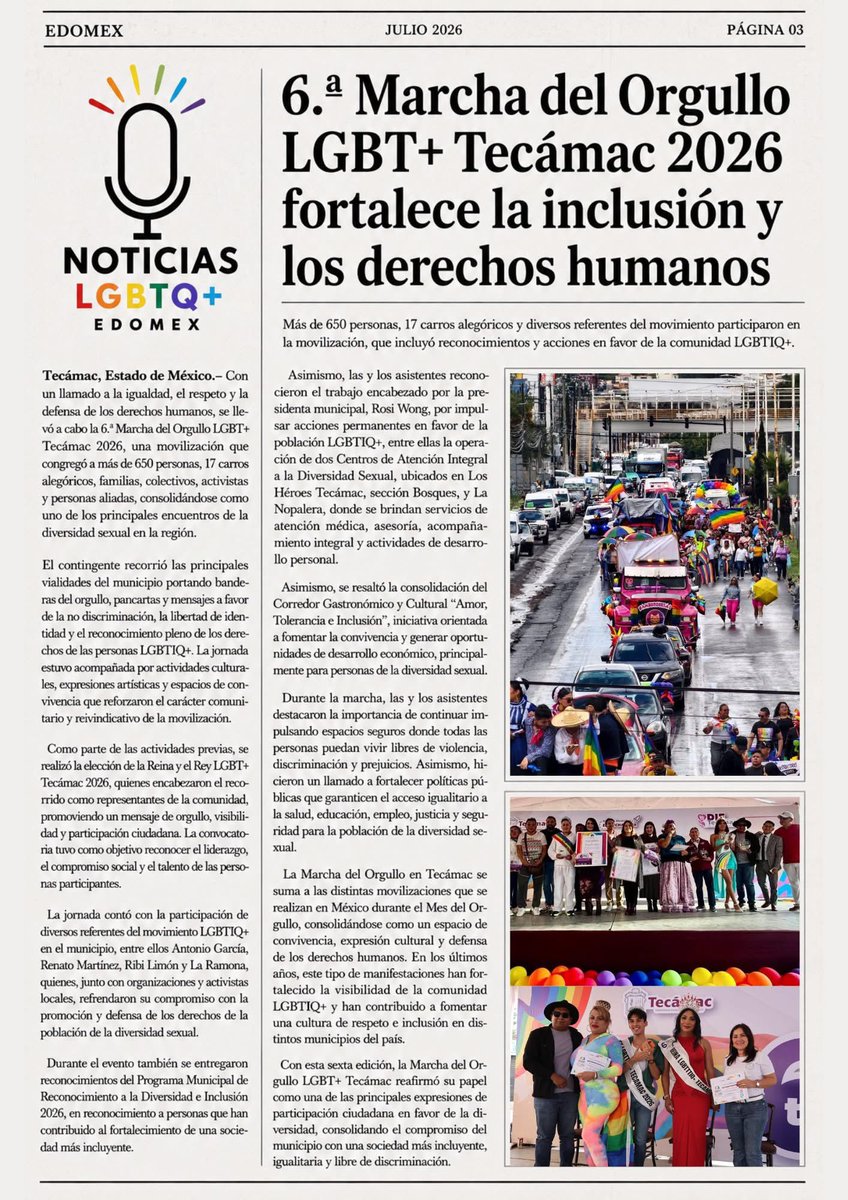 NoticiasLGBTIQ's tweet photo. #MarchaLGBT en el municipio de #Tecamac #TecamacGay #LGBT #EdoMexLGBT #Diversidad #LGBT #EdoMexGay https://t.co/O5TIJq470v