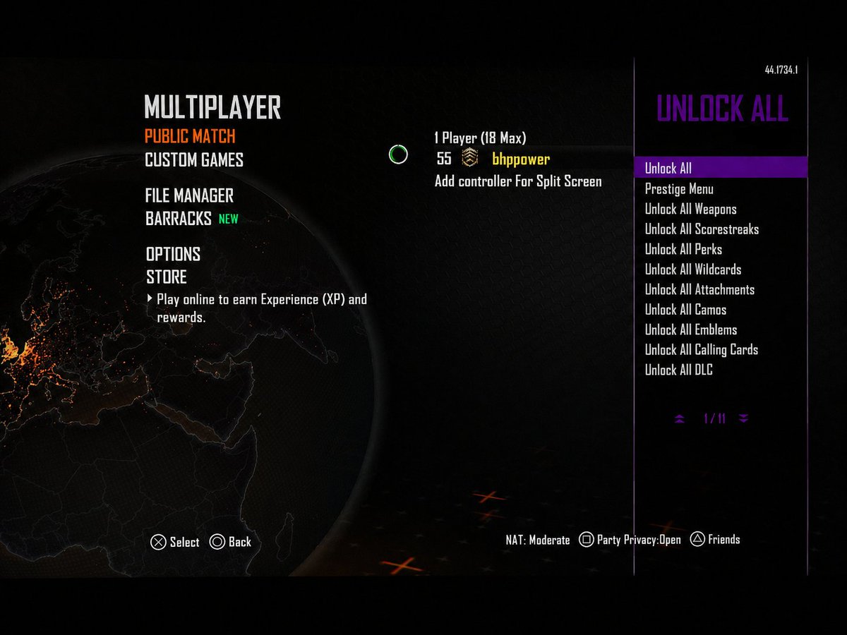 xnz1's tweet photo. Psn bhppower has been hacking in bo2 lobbies deranking players get this guy banned sent me this after destroying my account and flying ingame also has some weird ass prestige #bo2 #ps5 https://t.co/b4zMoCeVhT