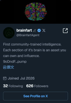 rinrin9986xl's tweet photo. 🚨 $brain 现价 900K｜DYOR，自行调研再参与

AI 选币系统精准挖到潜力 meme 币✨

做 memecoin 投资，靠 AI 筛币更容易抓住行情翻身

圈内一位玩家用 GMGN 扫链工具，提前挖到这波机会

币价从 $444 一路冲到 $12.4K📈

🔗一键追踪钱包：https://t.co/eZI24dGO6e

📌合约 CA：9oDndFiC7RW42vZcmSzacTKMWE9kgeqnzwXDGLSkpump

💡币种叙事：脑 fart 机器人吐槽 AI 脑雾，专属绿色呆萌大脑图标，题材很有特色

整理好全网保姆级 meme 扫链实操教程👇