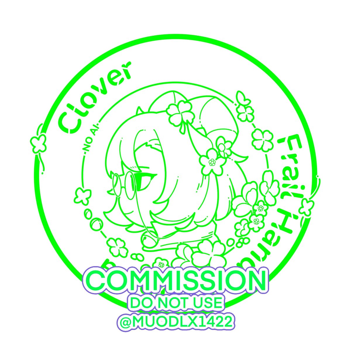 💜Flower chibi postmark/watermark/Logo💜 for @/spazimoto Thank you