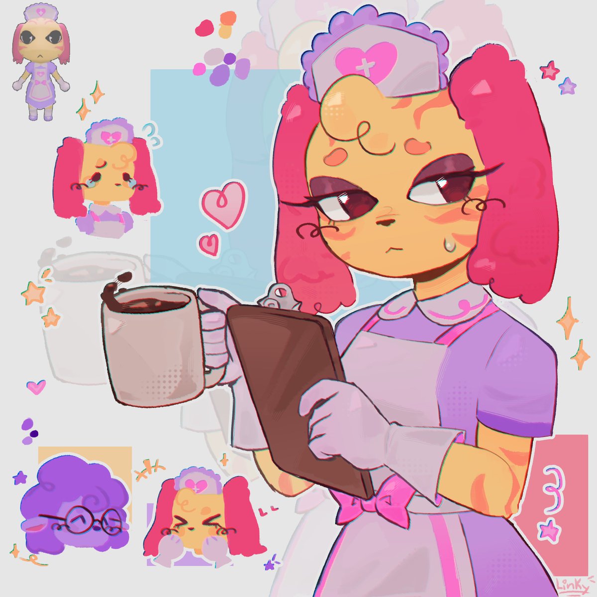 Linky_Prisswi's tweet photo. I love her skin so so so much  (˶>⩊<˶マ  💗🌸

#Animalhospital #Nurse https://t.co/RfYNdQw4Nn