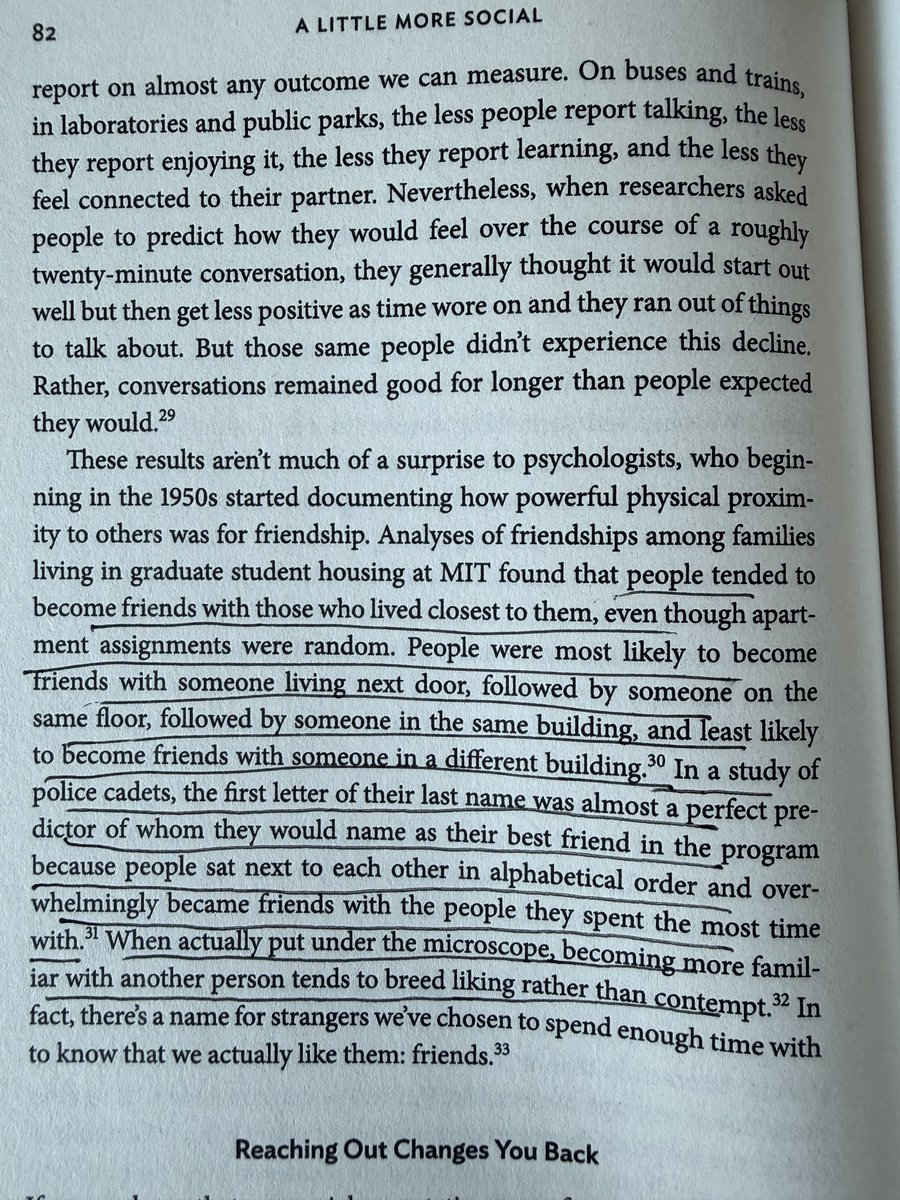 robkhenderson's tweet photo. "People were most likely to become friends with someone living next door, followed by someone on the same floor, followed by someone in the same building...becoming more familiar with another person tends to breed liking rather than contempt." https://t.co/IXH3RhFDUp https://t.co/FpqzFBVWBG
