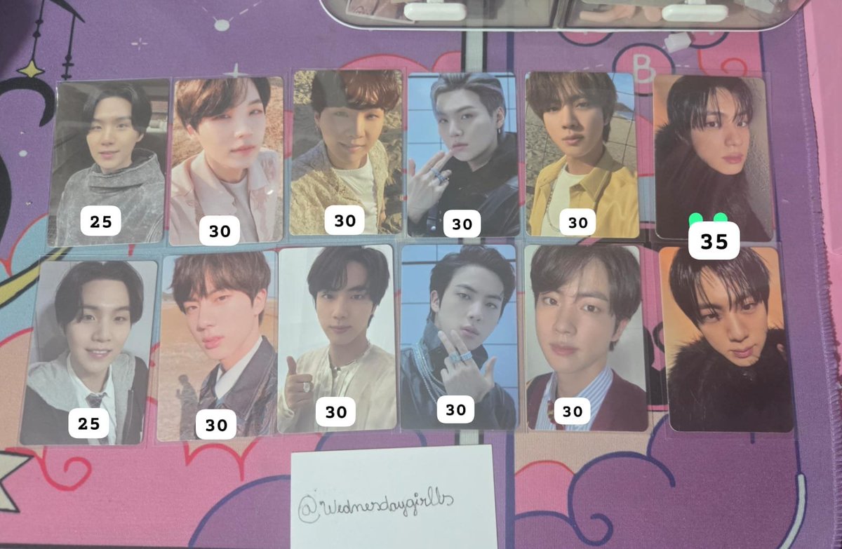 wednesdaygirlls's tweet photo. VENDO - VENDA CARDS BTS JIN E YOONGI 

- Valor + frete superfrete 
- Mando foto e videos com certeza de compra. 
- Aceito pix ou link para cartão de crédito
- Envio em até 2 semanas 
- Posso dar desconto. 
- Tenho feedback's positivos

tag bts seokjin yoongi photocard https://t.co/wgGNNpeEpp