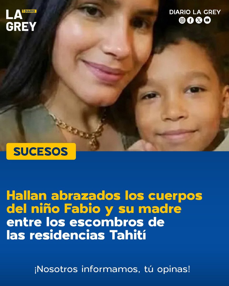 diariolagrey's tweet photo. Hallan abrazados los cuerpos del niño Fabio y su madre entre los escombros de las residencias Tahití
https://t.co/yjr77Z2Qbj
#Diariolagrey #LaGuaira #Macuto #Venezuela #Maracaibo #Chacao #13Jul https://t.co/ZBkjpeH7Sm