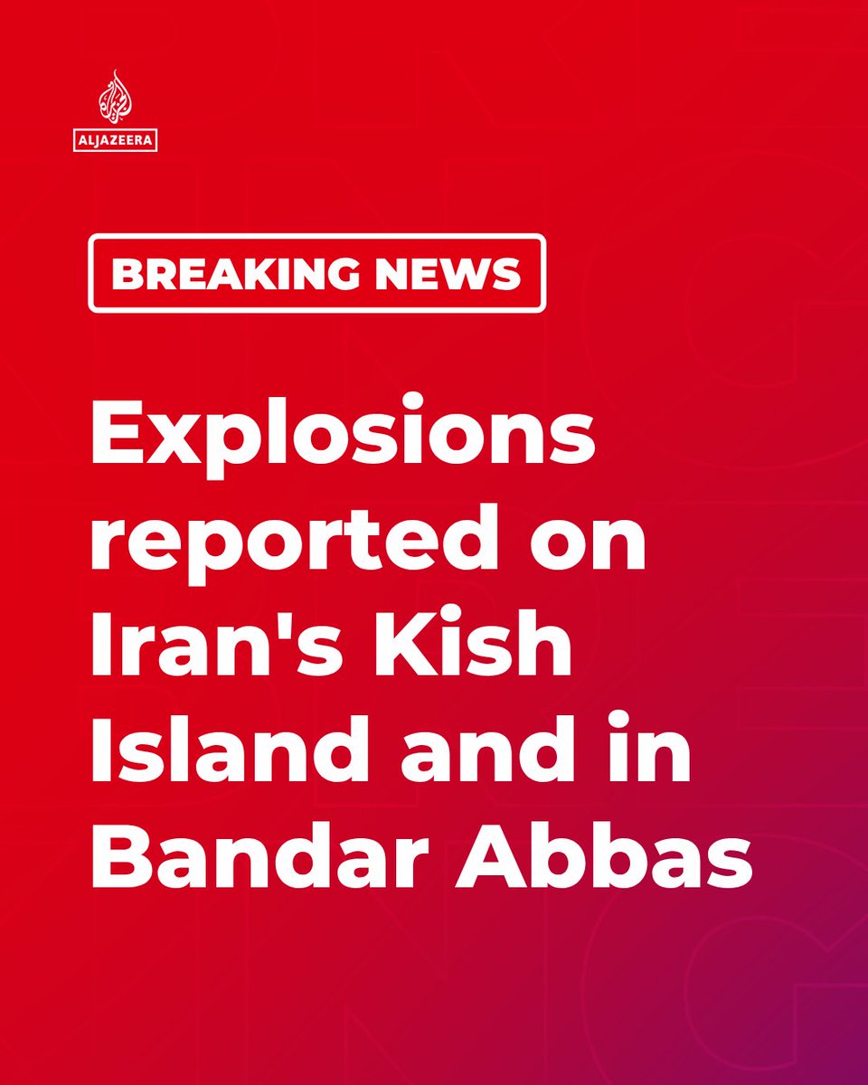 AJENews's tweet photo. BREAKING: Iranian state media report six explosions on Kish Island in the southern province of Hormozgan. A projectile also struck western Bandar Abbas, with no casualties reported, according to the reports.

🔴 More on https://t.co/5H0QqpfIYw https://t.co/geVFt3Chag