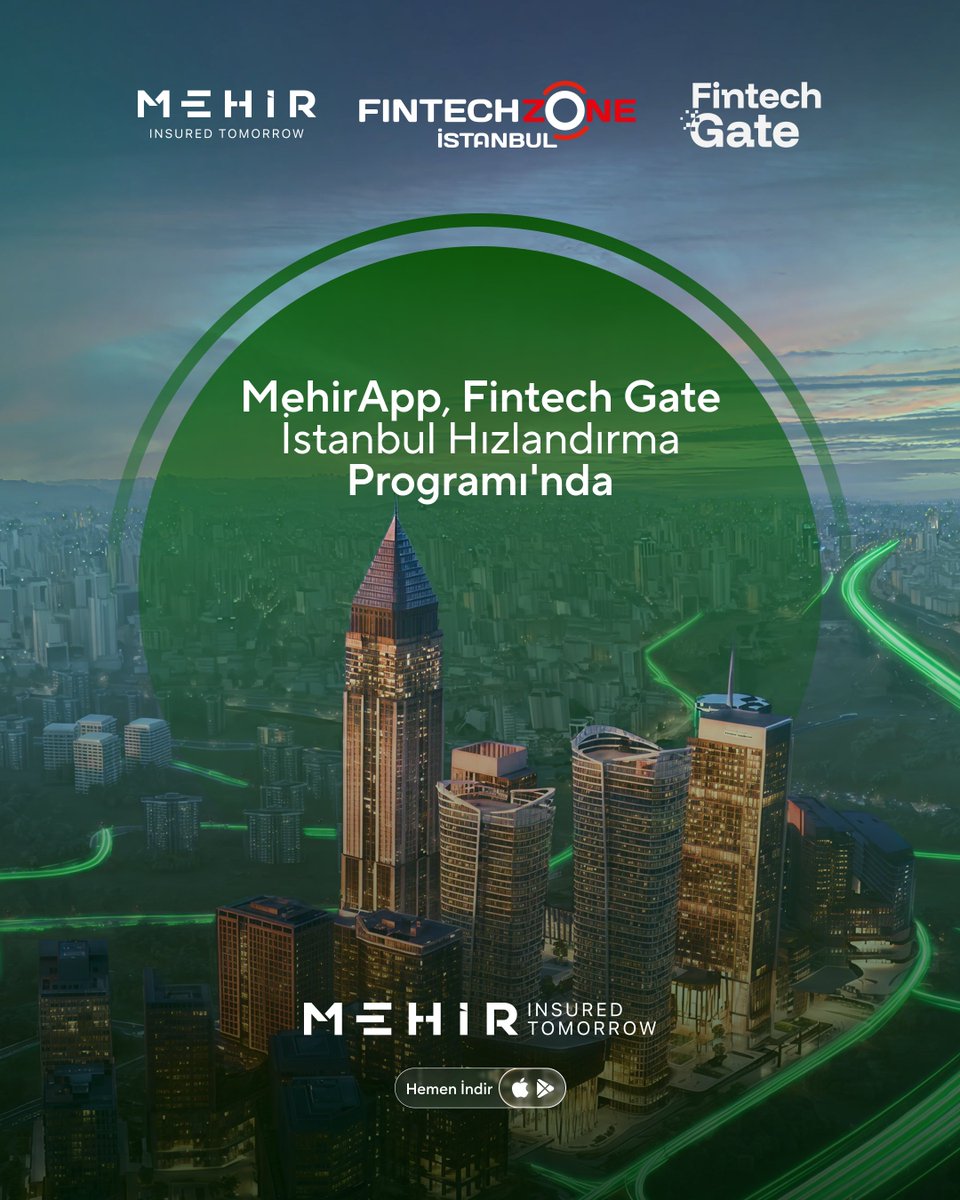 mehirapp's tweet photo. Yeni durağımız: Fintech Gate İstanbul!
 🚀

MehirApp; T.C. Cumhurbaşkanlığı Yatırım ve Finans Ofisi koordinasyonunda, İstanbul Finans Merkezi (İFM) çatısı altındaki Fintech Zone İstanbul tarafından yürütülen Fintech Gate İstanbul Hızlandırma Programı’na kabul edildi. https://t.co/BL8ZOTFq09