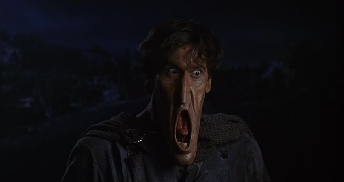 HorrorPaperback's tweet photo. Four horror movies, one connection.

Time travel / Time anomalies.

Army of Darkness (1992), directed by Sam Raimi.
Timecrimes (2007), directed by Nacho Vigalondo.
Happy Death Day (2017), directed by Christopher Landon.
Lucky (2020), directed by Natasha Kermani.