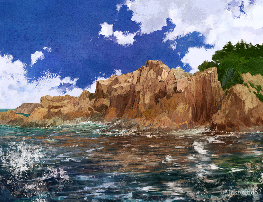 夏の感じが良いですね☀ 風景画を描いてみたい。