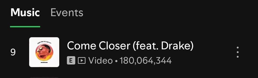 blackebony28's tweet photo. Wizkid — COME CLOSER feat. Drake has now surpassed 180M streams on Spotify 

— It’s the most streamed Afrobeats song released 2017. 🔥👏 https://t.co/Wb16YIqHpR