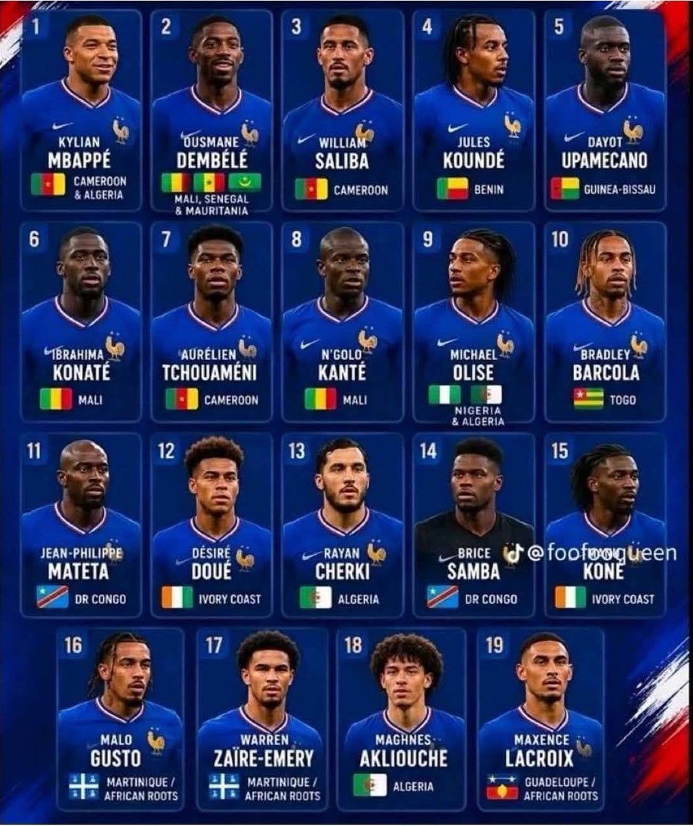 manmandangon's tweet photo. los franchutes se enojan cuando le dicen que su selección es africana... https://t.co/quy62FQ7jJ