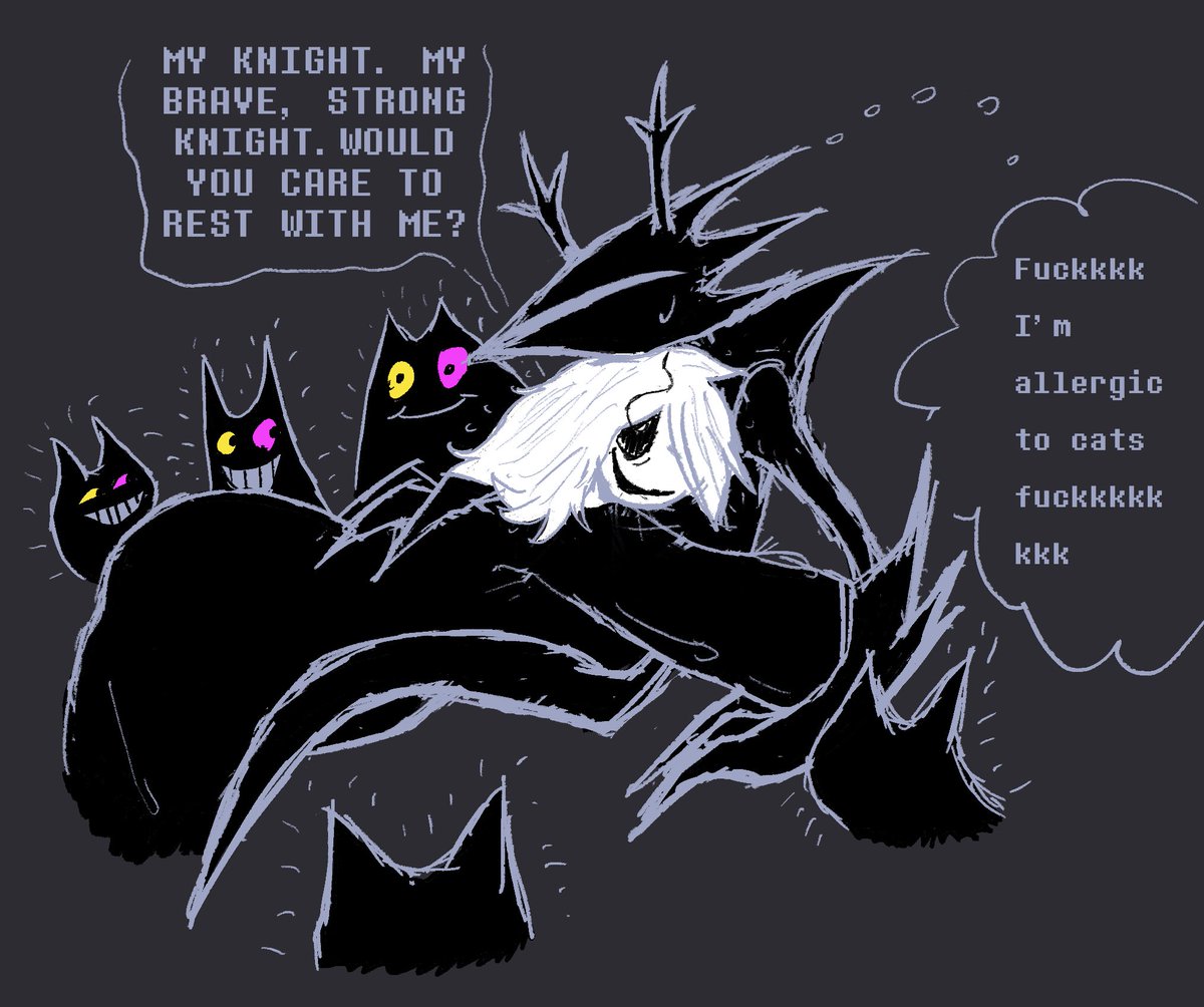 AutumnsArtTehe's tweet photo. the people demand more crazy cat lady gaster so heres a terrible doodle
#deltarune https://t.co/mp80HBzENu