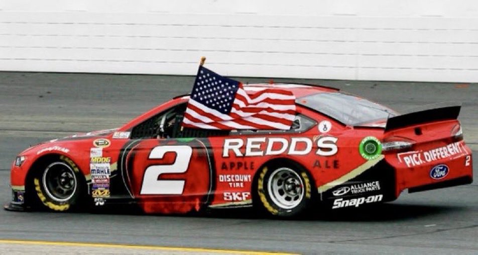 LegendsNascar's tweet photo. Brad Keselowski won the 2014 Camping World RV Sales 301 at New Hampshire twelve years ago today. 🏁

The day before he won the Nationwide series race. 🧹

#BK 🏁 #TheMagicMile https://t.co/cBw77J70aK