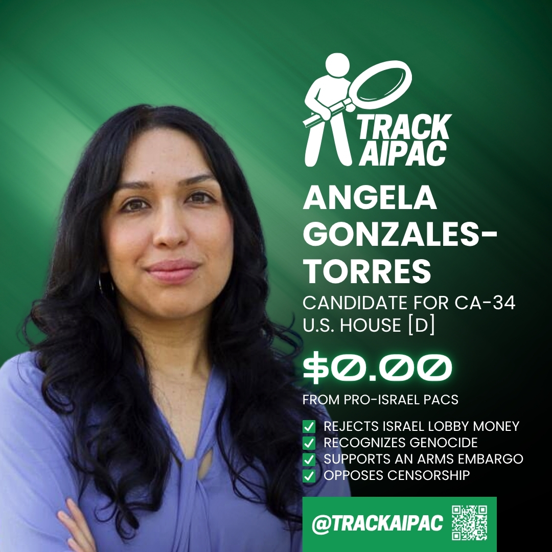 TrackAIPAC's tweet photo. Choose your fighter #CA34!
🇺🇸 @Angela4CA 
🇮🇱 AIPAC's Rep. Jimmy Gomez https://t.co/eq4TJyAcAm