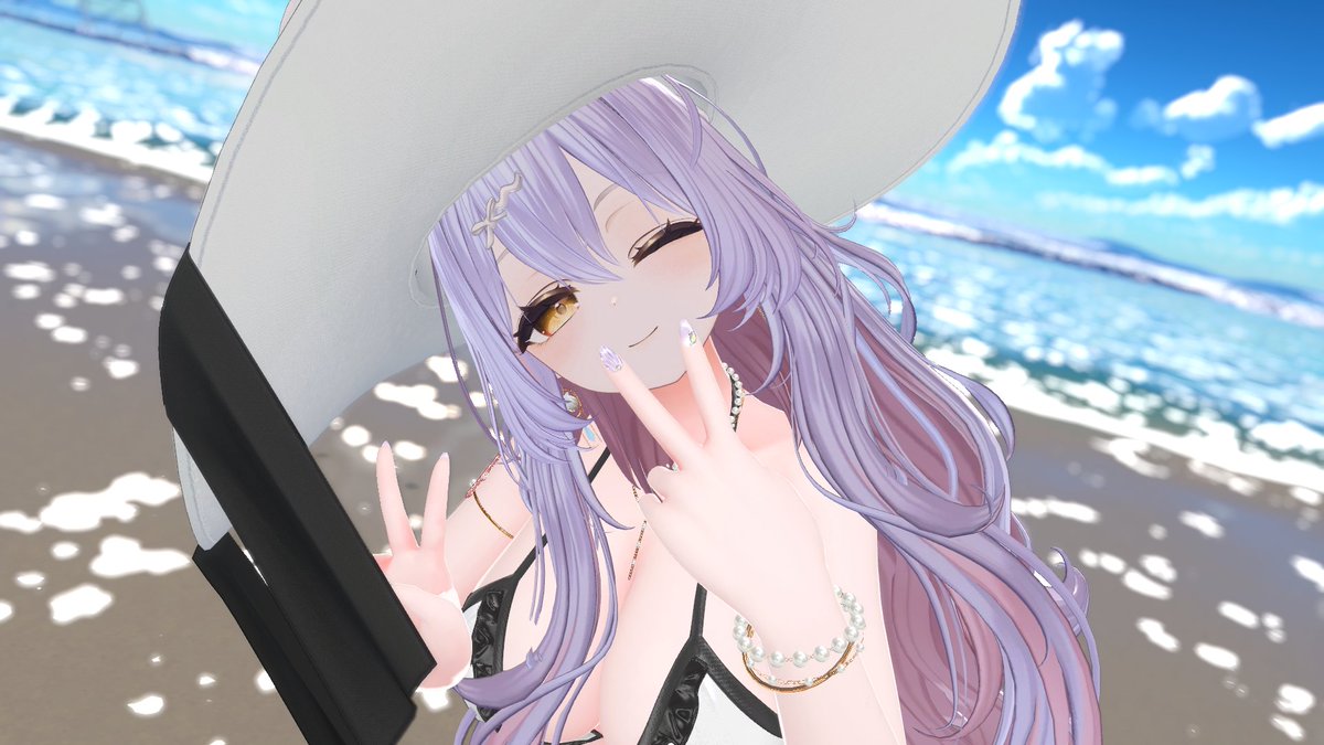 Sige0630_vrc's tweet photo. みんなーおはよ～
いつも書置きありがとー
今日は朝回線切断されてて書置きの「写真が撮れなかった(´;ω;｀)
写真は昨日フレンドさんと一緒に撮った海と水着の写真です！！
今日もがんばろー https://t.co/S8ZqMUdKt8