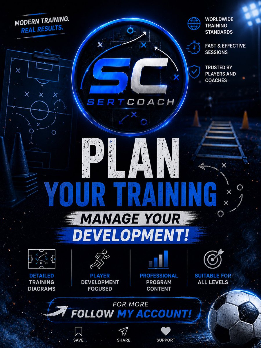 sertcoach's tweet photo. Bu sayfada;
⚽ Modern antrenman çizimleri
📋 Profesyonel antrenman planları
🎯 Oyuncu gelişimine yönelik içerikler
🧠 Bilimsel temelli çalışma metodları
📚 Antrenörler ve futbolcular için özgün paylaşımlar bulacaksınız.

Her paylaşım sahada fark oluşturmanız için hazırlanıyor. https://t.co/0zLfdSy30w