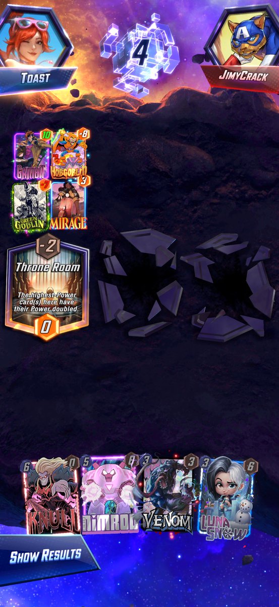toast_snap's tweet photo. Well that’s one way to win with Galactus 🤣 https://t.co/fuHHZOZ5F3