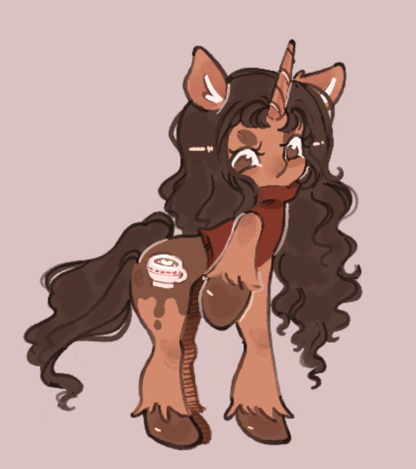 Sasspariller's tweet photo. Horsee oc. Meet Mocha Velvet https://t.co/Gxn7MnWXNO