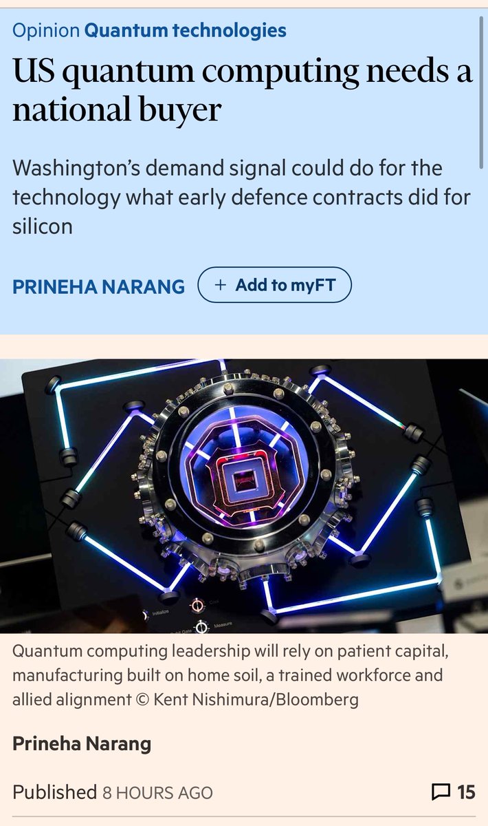 Government Should Be First Buyer for Advanced Tech