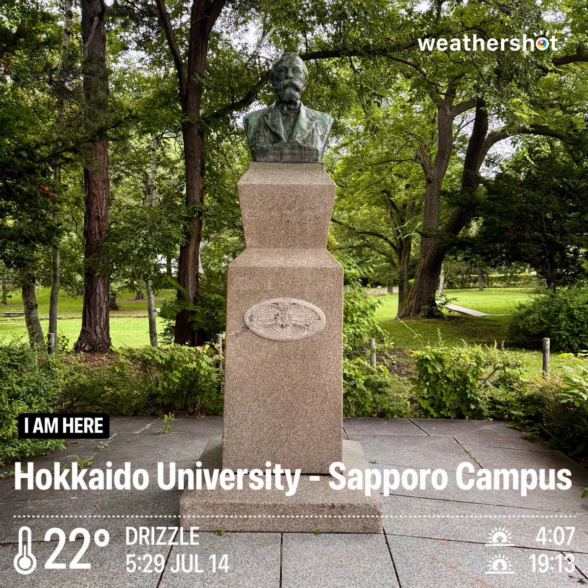 runner_eiki's tweet photo. 今朝は 気温21℃ 湿度95% 霧雨🌫️の中、出張ラン8.13km♪
ビアフェス🍺モードの大通公園🗼〜札幌時計台🕰️〜北海道庁旧本庁舎〜北海道大学🏫構内散策ジョグ🏃💦
北大構内はランナーたくさんでした🏃🏃♀️
Avg Heart Rate 139 bpm
#HokaOneOne #Rincon4 👟
#朝ラン #ランニング
#走れることに感謝
#RunToFeel https://t.co/pNewseuYua