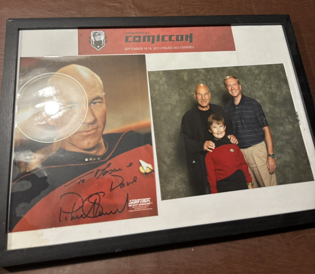 dave_dave007's tweet photo. @MovieMantz Happy birthday to one of the best actors of all time, #SirPatrickStewart! My son, Mason, and I met him about 15 years ago, in Montreal. He told us that he had a grandson named Mason. He is a great man! #MakeItSo! https://t.co/GiUmbOrb5S