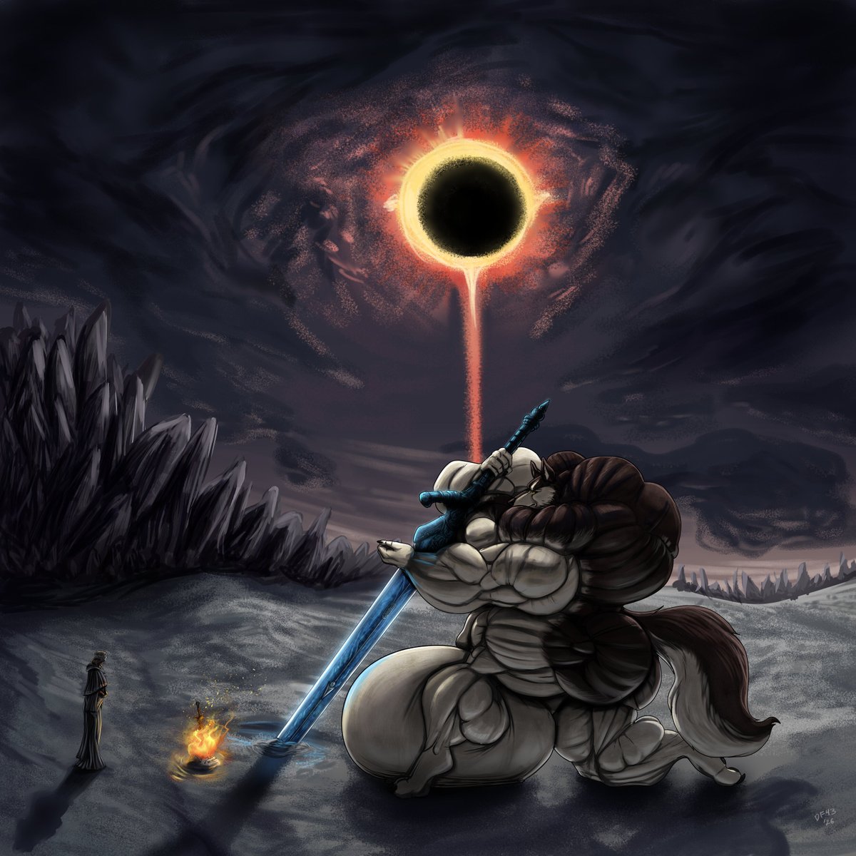 gforcemember45's tweet photo. And what's this, another bout of art posting? You'd be correct as now we have another bout of Sif Souls! This time Sif is there at all things, amidst nothing but ash and Darkness. Another short story to go! https://t.co/mndcRquJIA https://t.co/63kcEuzfvE