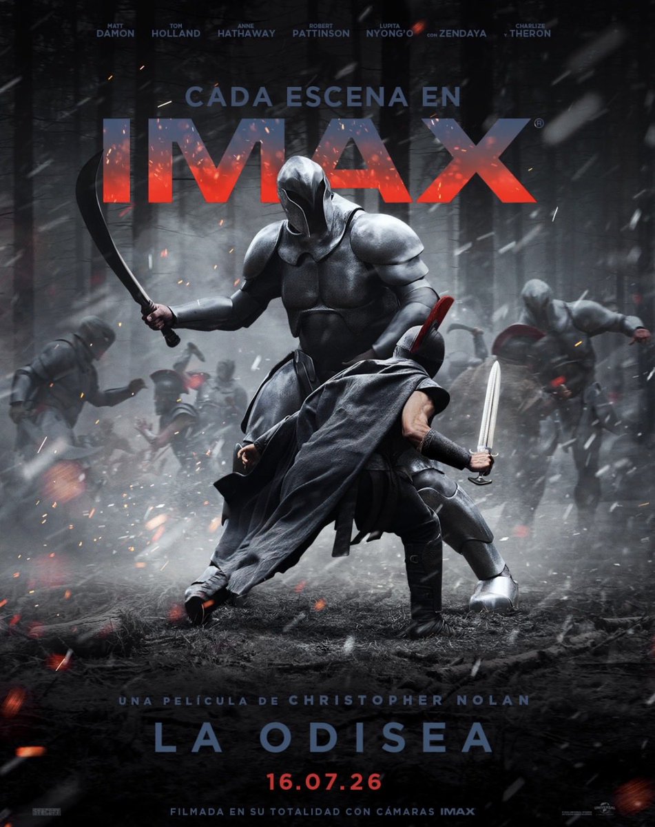 Cinemex's tweet photo. No hay mejor lugar para ver #LaOdisea que en las salas IMAX con Láser de Cinemex.

Tenemos 5 pases dobles para verla este 15 de julio.

Liberamos la dinámica en cuanto este tweet llegue 150RTs. https://t.co/yES9qQmQU7