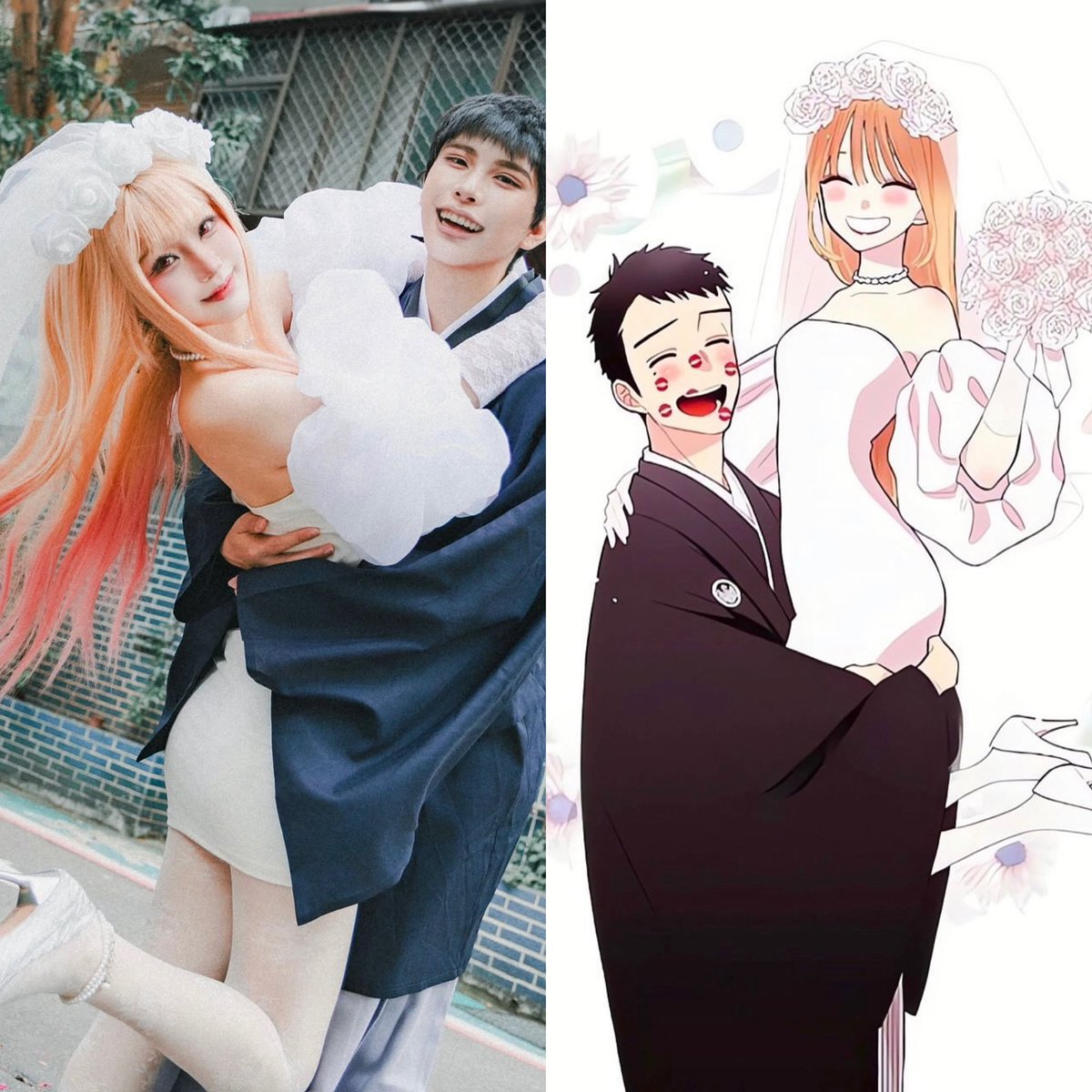GyaruGlow's tweet photo. Real Marin and Wakana wedding 😆 https://t.co/QXJb06Q2R5
