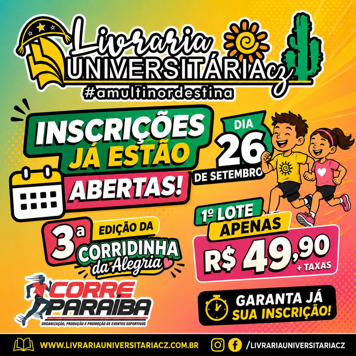 llivraria's tweet photo. Seja um amigo da Corridinha da Alegria 
Fala com a gente 📚😉 https://t.co/3hx4DBrz7r
