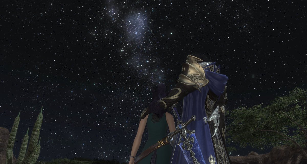 Seaerria's tweet photo. The he wanted to Wonder Eorzea with her. https://t.co/q5LVHvsKcB