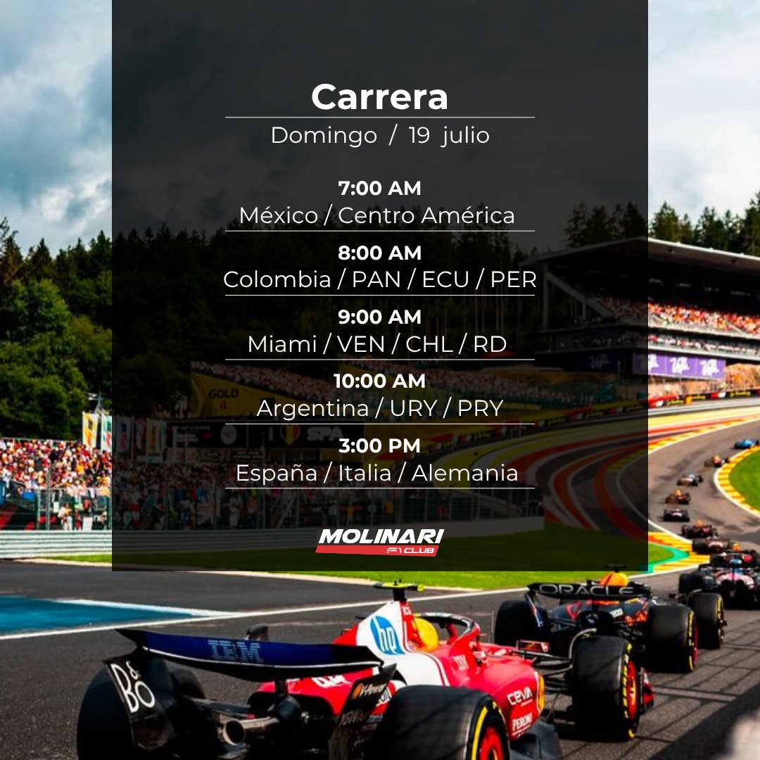 MolinariF1Club's tweet photo. Clasificación y Carrera  GP Bélgica.
#F1 #formula1 #BelgianGP https://t.co/wuN3Tkw5uV