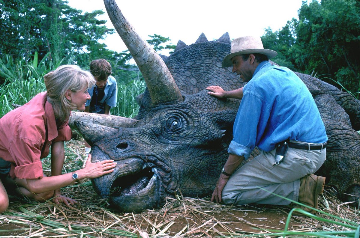 MrCalPercy's tweet photo. Absolutely gutted by the news of Sam Neill’s passing. He was a brilliant actor who played many roles to perfection. I’ll always know him best as Dr. Alan Grant in my favourite movie series, Jurassic Park.🦖🦕🌴☀️

May God bless his soul and support those he has left behind. 🕊️💙 https://t.co/lKNEfB6f1a