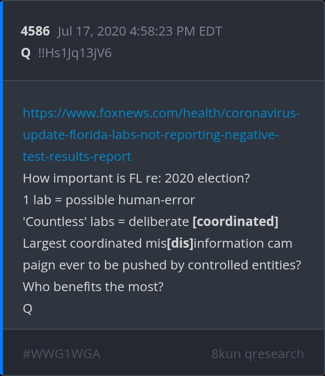 Kimberlyrja8's tweet photo. Proper decode?
2020 Fraud on deck for Thursday 9PM?

3 days is a long time for a FF...

Friday JUL 17...LSWH... https://t.co/LTwEwoc6hB