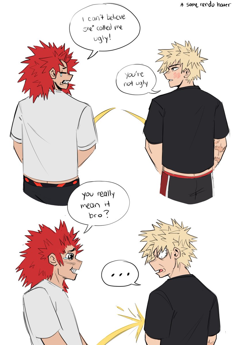 feeblephrog's tweet photo. if your bro doesn’t call you pretty is he really your bro #MHA https://t.co/Slm9X9IJ6I