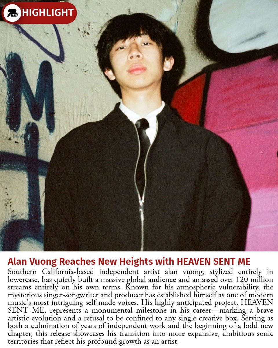 redbarstv's tweet photo. HIGHLIGHT - Alan Vuong Reaches New Heights with HEAVEN SENT ME

Which song is your favorite track on HEAVEN SENT ME? https://t.co/pf8xH76FUQ