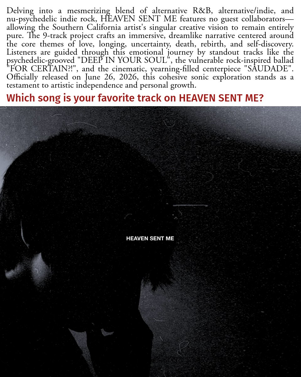 redbarstv's tweet photo. HIGHLIGHT - Alan Vuong Reaches New Heights with HEAVEN SENT ME

Which song is your favorite track on HEAVEN SENT ME? https://t.co/pf8xH76FUQ