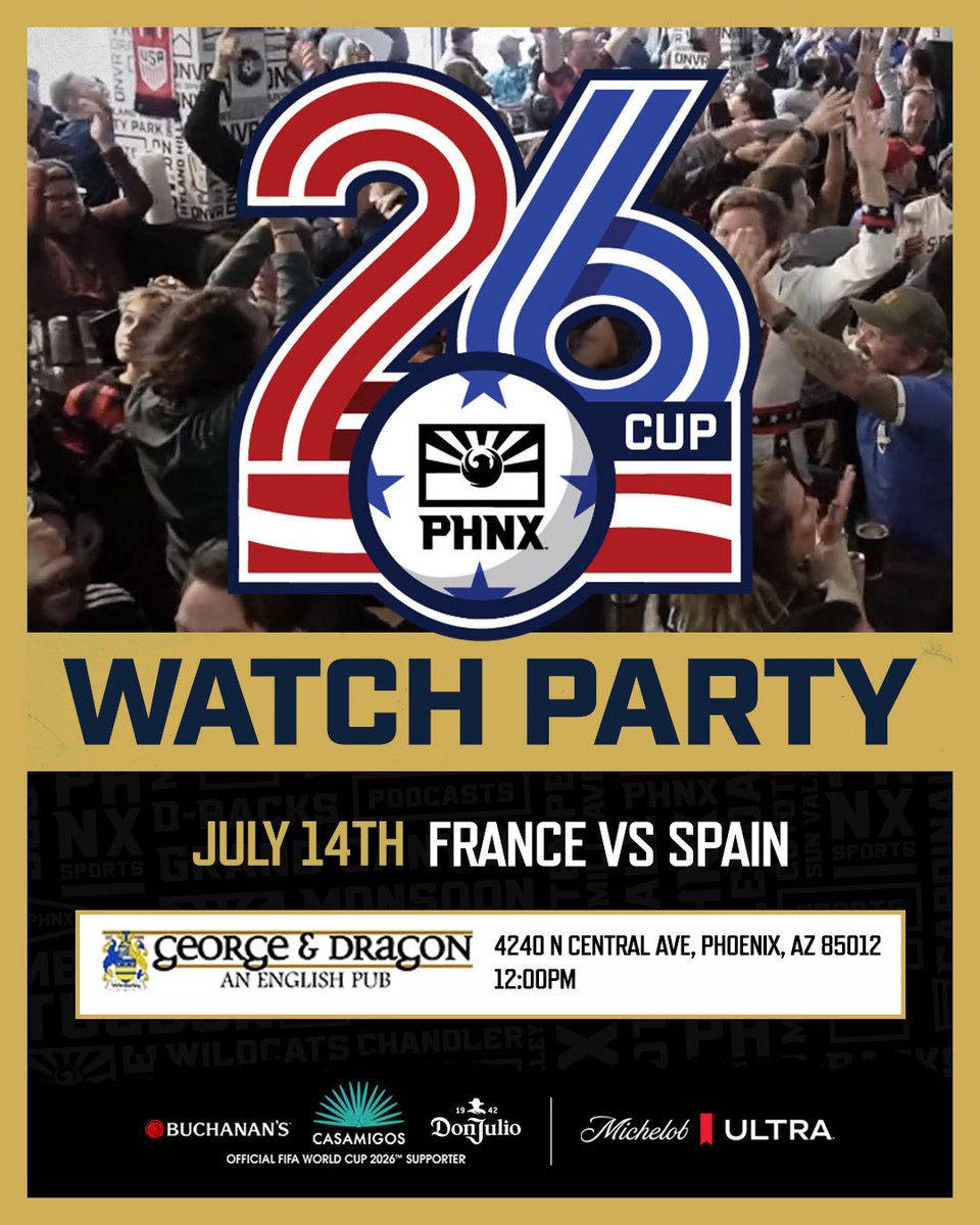 PHNX_Sports's tweet photo. FRANCE VS SPAIN 🇫🇷🇪🇸

Join us at George &amp; Dragon tomorrow at noon! https://t.co/tOTX5aVqRJ