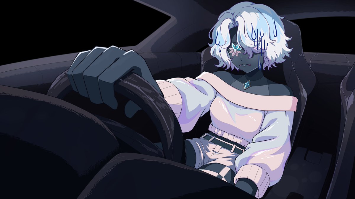 taring_music's tweet photo. VelocityGirlの天才達をご紹介🚗💨
イラスト
やちよややさん　@8chi488 

コミカルかつオシャレカッコよく仕上げていただきました！車の内装カラーリングまで考えていただいて感動😭今回採用しなかったカラーもオシャレで最後まで悩み、MV全体のバランスを考えて現在のものにしましたが、自分で車買う時は間違いなくそっち選んでたと思います🤔✨

もちろん事前に送ったイメージは拓海の運転場面です✌︎