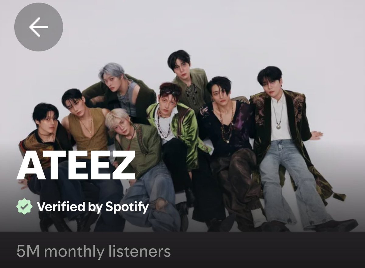 helpflopshay's tweet photo. FROM 3.9M TO 5M MONTHLY LISTENERS IN A FEW DAYS OH MY ATEEZ https://t.co/xCsbdqr5XH