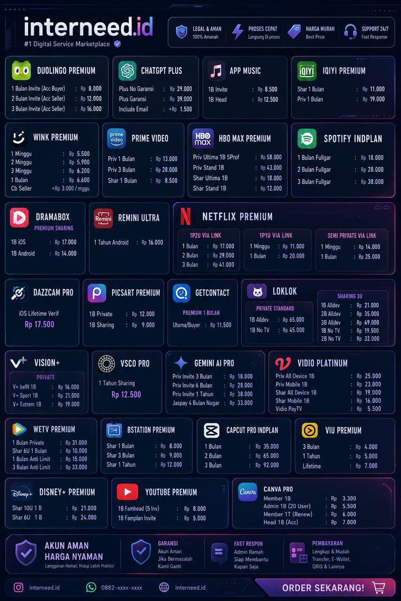 sunxxkiim's tweet photo. 🎬 APP PREMIUM 🎬 

Price list app premium 💸 https://t.co/a8eEpZHH7p