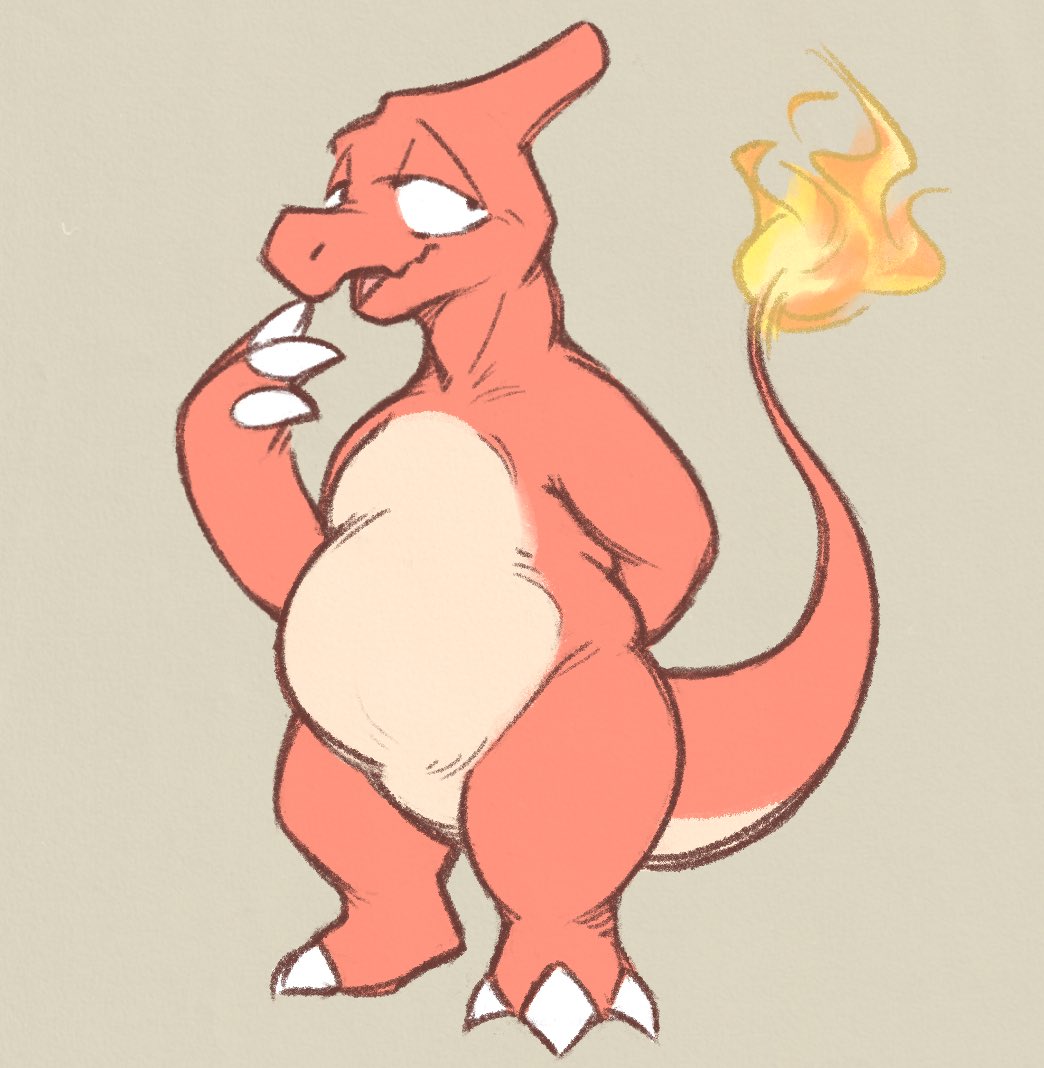 guacy900's tweet photo. charmeleon sketch https://t.co/9aKTutKp6c