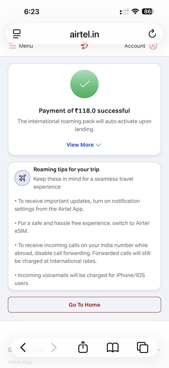 SK_Washington's tweet photo. @airtelindia @Airtel_Presence Please help me understand these conflicting messages! 🙏🙏 https://t.co/0QYEXxruSh