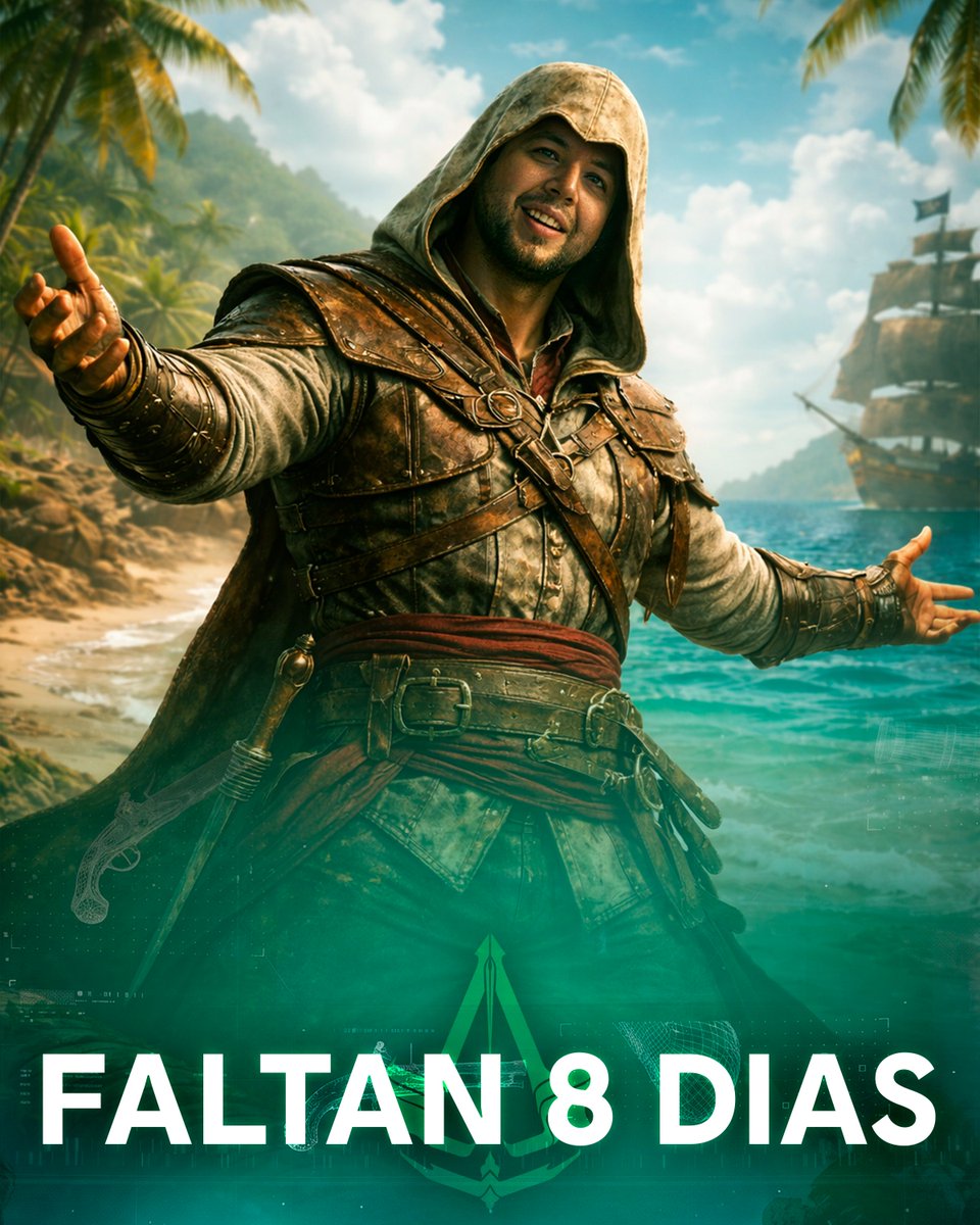 Uyimero's tweet photo. 📜 Cuaderno de Bitácora · Entrada II

🏴 Faltan 8 días para zarpar.

Hay quienes viajan por el Animus...

Y luego está @MaestroDorian, que lleva años intentando encontrar el botón para borrar a Layla Hassan de la historia, capaz de hablar cinco minutos de Assassin's Creed sin perder la oportunidad de recordar que no la soporta 😂

Ahora toca cambiar el desierto por el Caribe.

Bienvenido a bordo, capitán. ⚓🏴‍☠️

¿Creéis que conseguiremos que pase todo el directo sin mencionar a Layla? 👀

#AssassinsCreed #LaReuniónII