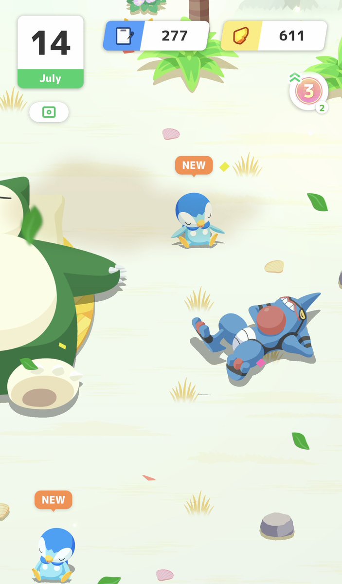 ynekko395841's tweet photo. おはようございます☀
今日はポッチャマ2匹出現しました
かわいいですね(*´∀｀*)
シアンの砂浜だとヒコザルとナエトルが出現しないので今日からワカクサ本島に移動しました
#ポケモンスリープ https://t.co/CzQ8AXJvKW
